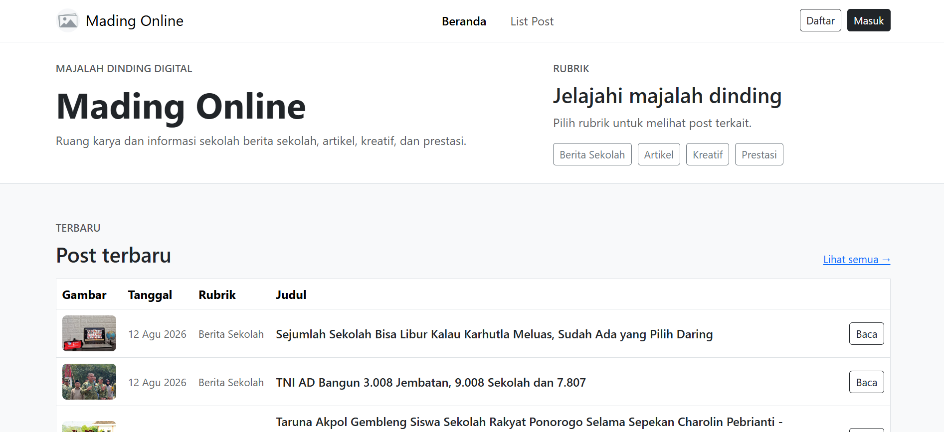 Website Mading Online